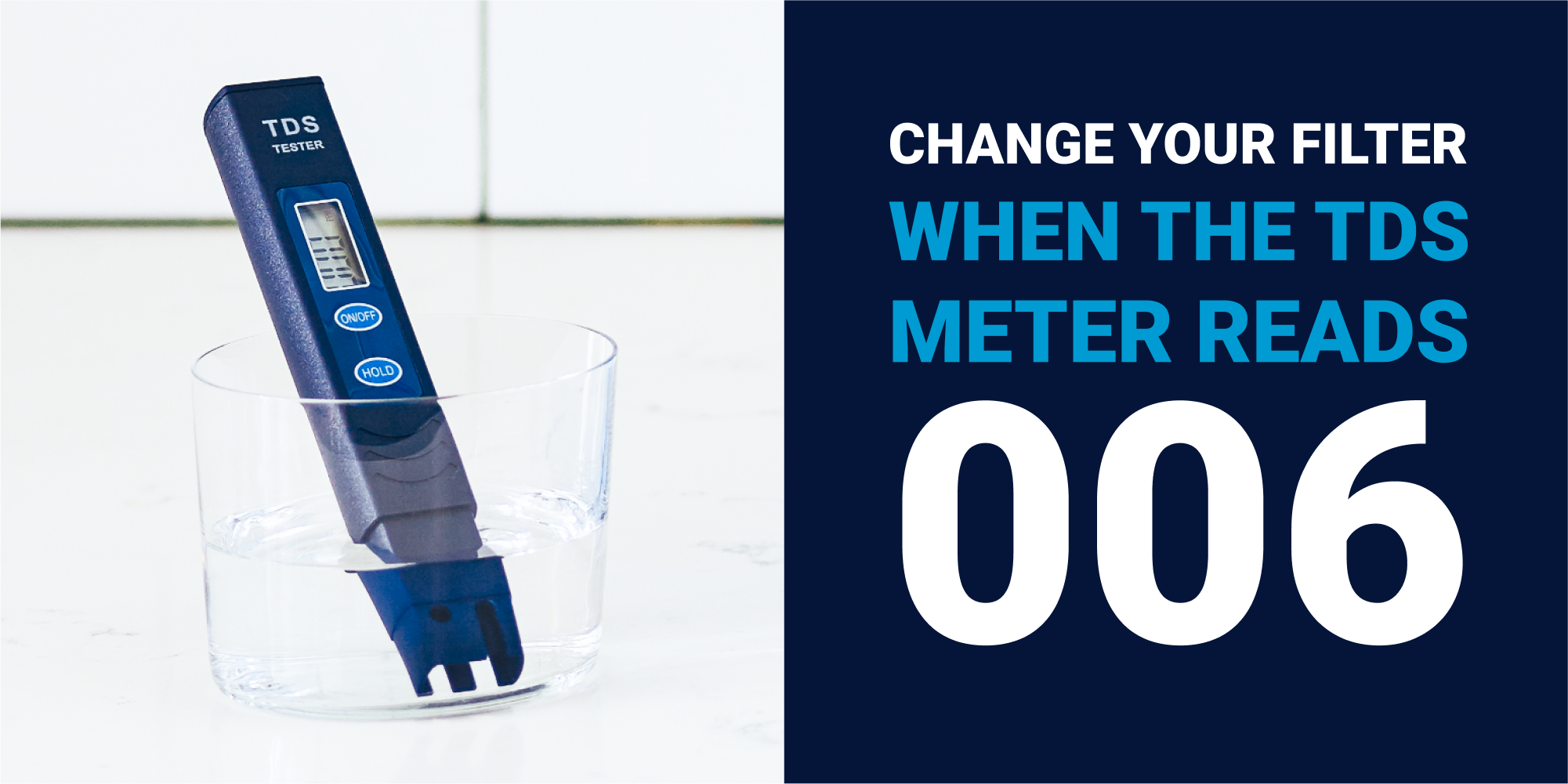 ZeroWater TDS meter testing filtered water reading 000-006 ppm
