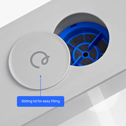 zerowater dispenser sliding lid with drop-in filter installed