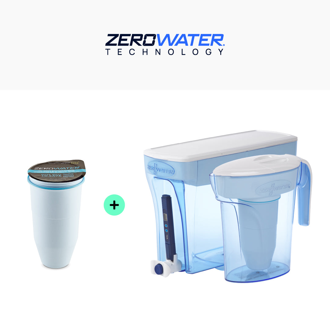 Culligan ZeroWater pitcher model comparison Legacy vs Technology top view