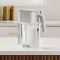 10 cup zerowater pitcher on counter in kitchen