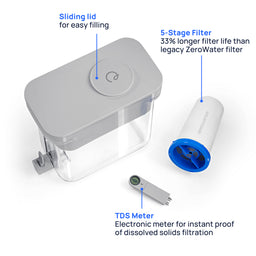 22 cup zerowater dispenser included components