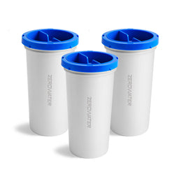 3 pack of zerowater filters with blue tops