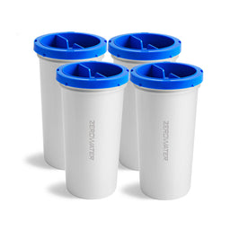 4 pack of zerowater filters with blue tops