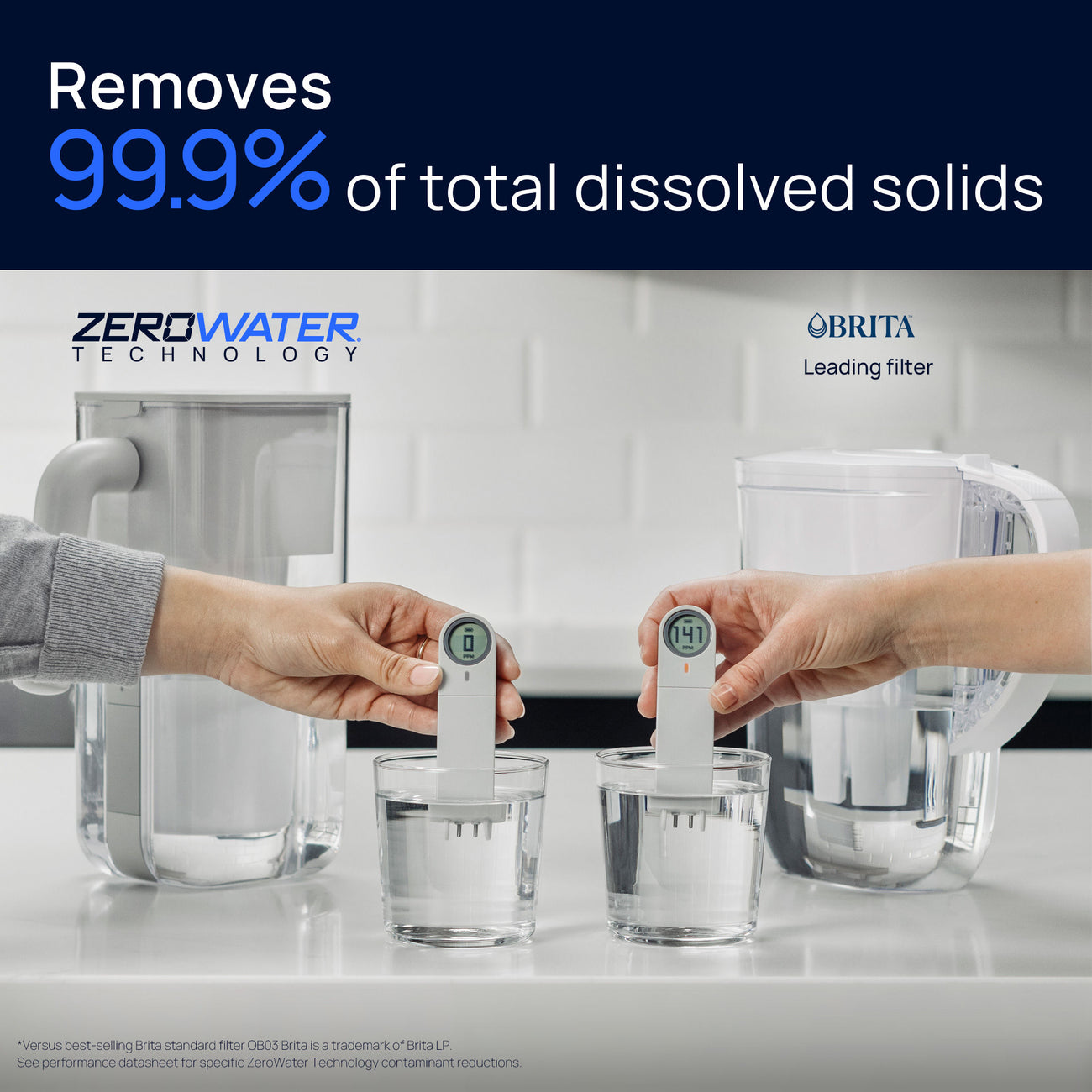 people comparing total dissolved solids from brita and zerowater pitchers
